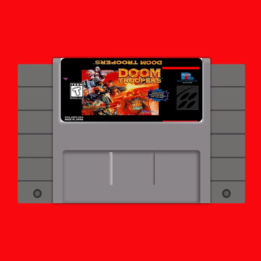 Doom Troopers 16 бит большая серая игровая карта для игрока США NTSC|doom troopers|16 bit16 bit game card |