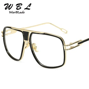 WarBLade 18K Gold Plated Square Men Brand Sunglasses Couple Flat Top Luxury Ladies Sunglasses Shades in Pakistan