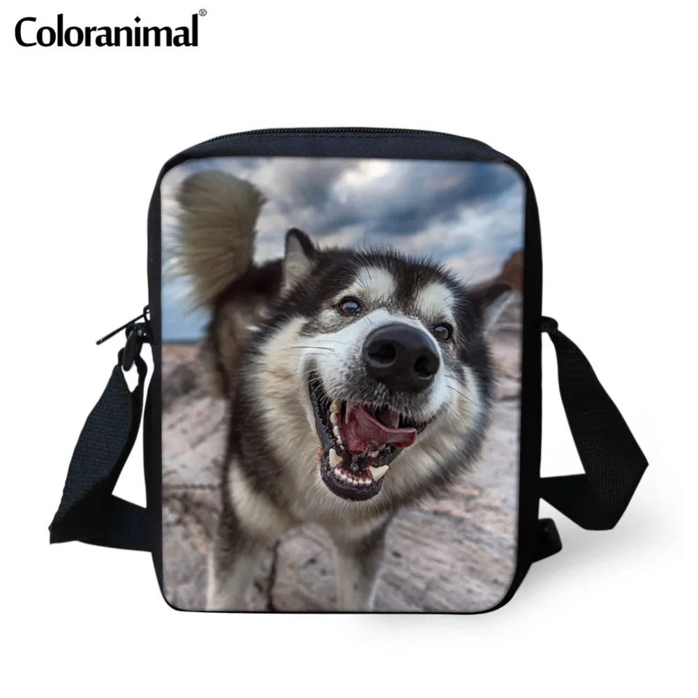 Coloranimal самоед 3D через плечо сумка девушка милый питомец собака печати женский