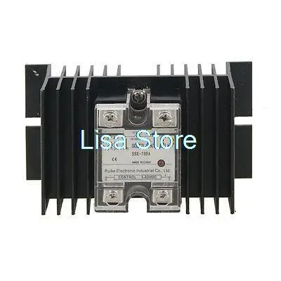 

3-32VDC/24-480VAC твердотельные реле SSR 70A + алюминиевый радиатор