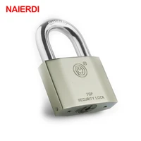 naierdi b7 series super b grade padlocks silver color portable anti theft rustproof luggage suitcase gate lock security padlock
