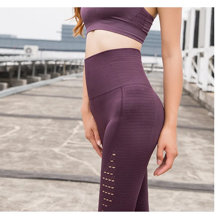 SOISOU Бесшовные Спортивные Леггинсы для фитнеса йоги штаны женщин спортивные