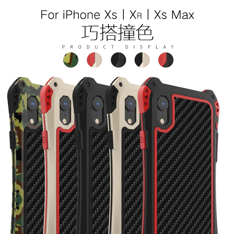 Новейший AMIRA чехол для Iphone XS MAX водостойкий противоударный карбоновое волокно +