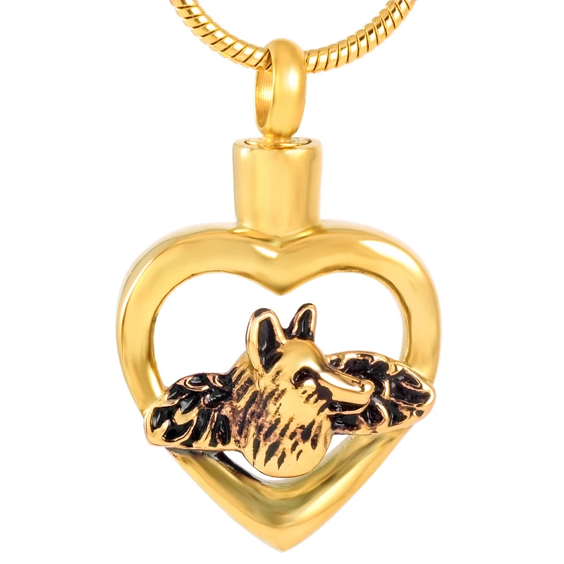 

CMJ9594 Dog Urn Dog Rembrance Jewelry Stainless Steel Cremation Urn Pendant Keepskae Necklace Keepsake Urns for Pet Ashes