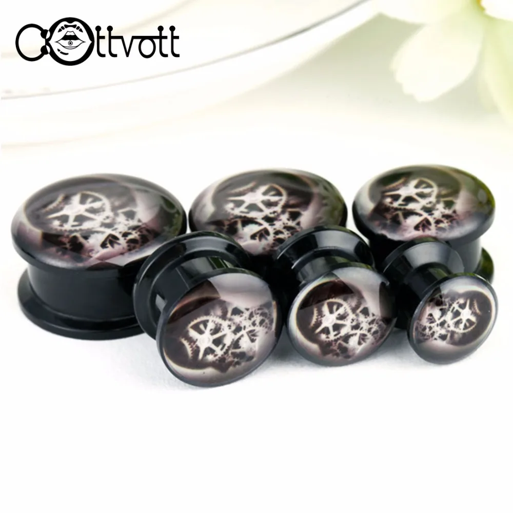 2 шт. круглая Шестерня в стиле стимпанк затычки для ушей туннели ювелирные