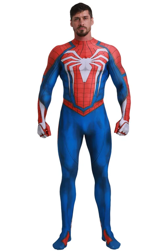 Новый ps4 insomniac костюм Человека-паука спандекс игры Spidey Косплей Хэллоуин