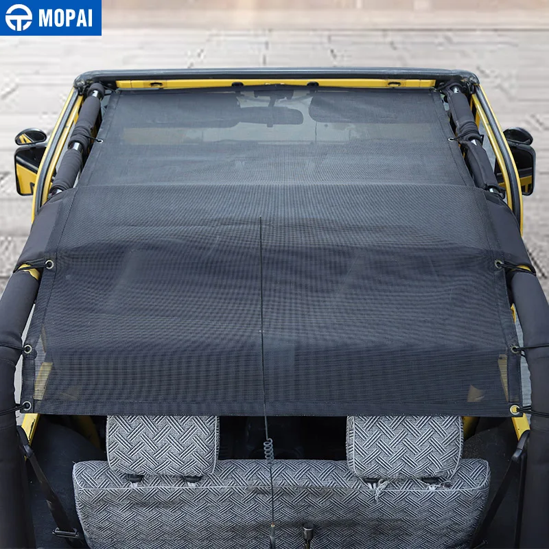 MOPAI автомобильный Топ солнцезащитный козырек крышка для Jeep Wrangler 1997-2006 крыша анти УФ Солнцезащитный козырек защитная сетка для Jeep Wrangler TJ аксессуары