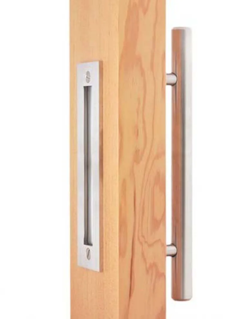 Brand New 1PCS Stainless Steel Sliding Barn Door Handle Wood Push / Pull Handles Silver Tone | Обустройство дома