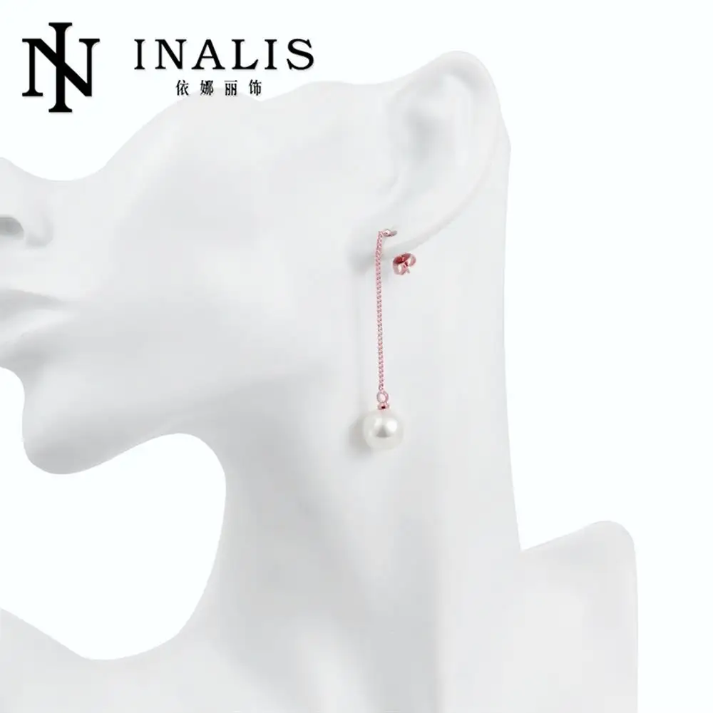 Новая Мода Романтический Простой Круглый жемчуг модели позолоченный CZ