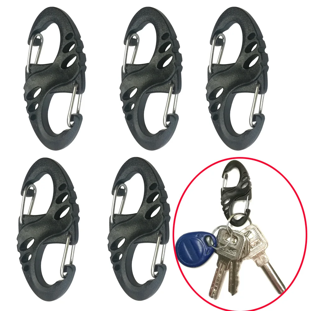 

Outdoor Camping 8 Shape Carabiner Quick Clip Hook For Hiking Travel Backpack Hanger Buckle Keychain Snap