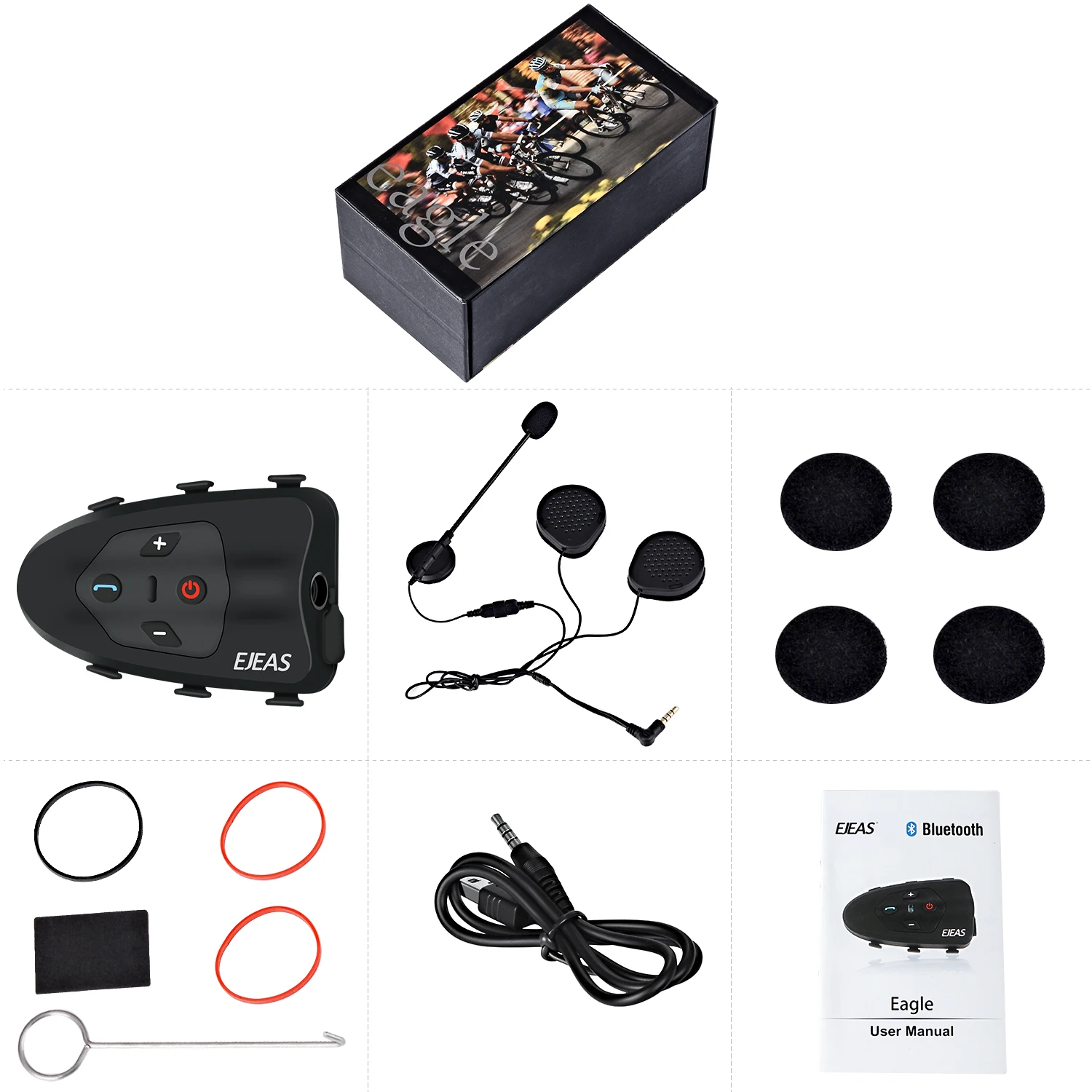 Bluetooth гарнитура EAEJS Eagle Для мотоциклетного шлема часов в режиме ожидания|Наушники