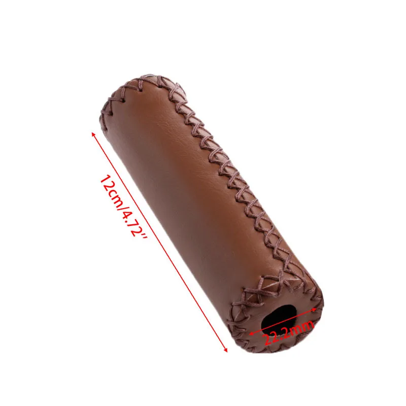 

Non-slip Stitched Leather MTB BMX Road Mountain Bike Bicycle Cycling Handlebar End Grips with excellent touch