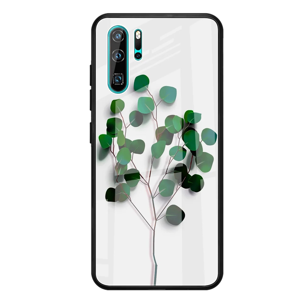 05 Чехол из закаленного стекла с изображением Луны и космоса для huawei P20 Lite P20 Pro P30 Lite P30 Pro, силиконовый чехол для телефона с рисунком - Цвет: 05