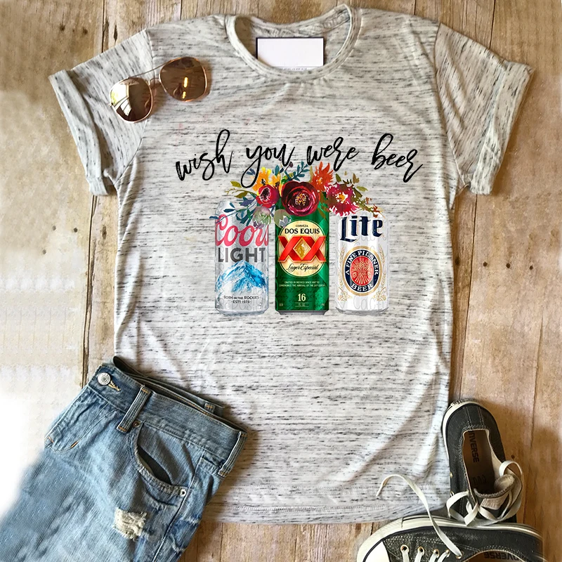 Coors light shirt beer succulent tshirt tee drinking tops girls summer miller lite top mama clothes print shirts cute | Женская одежда