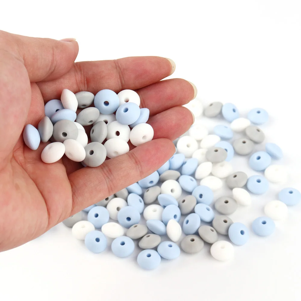 TYRY.HU-Cuentas de silicona para dentici&oacute;n de beb&eacute;, abalorios de lentejas de 12mm, sin BPA, abalorios de &aacute;baco DIY para collar de lactancia, juguetes para la dentici&oacute;n del beb&eacute;, 60 uds.-1