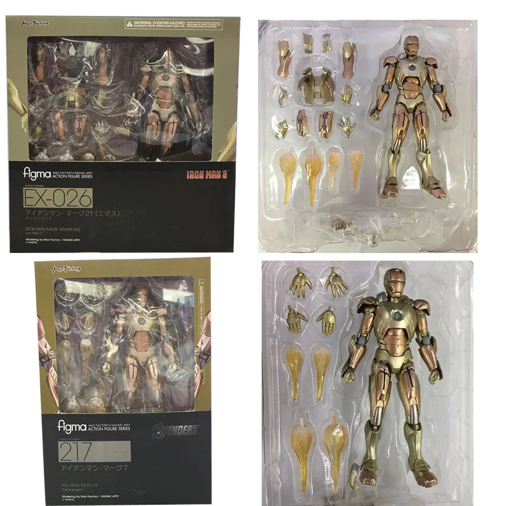 Железный человек 3 Figura Figma 217/Figma ex 026 Mark 21 (MIDAS) Azione ПВХ фигурка Da Collezione модель