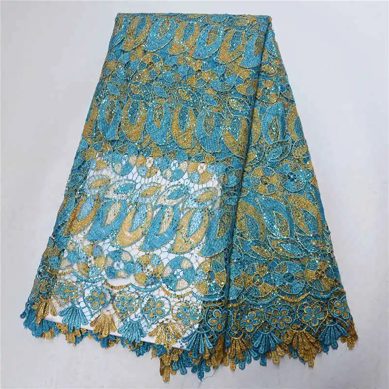 2019 New design hot sale Fashion African guipure lace high quality Nigerian sequins fabric cord laces for party PSA762-6 | Дом и сад