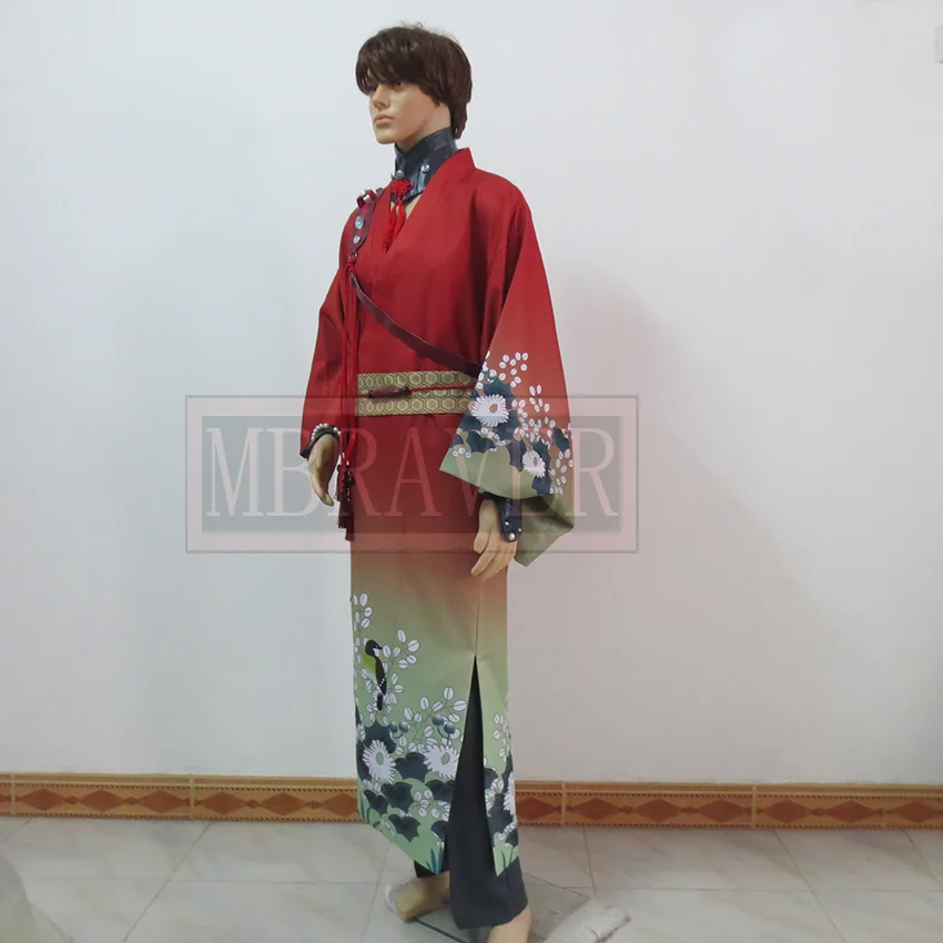 Хит продаж Аниме DMMD DRAMAtical Murder Koujaku красный кимоно Hallowmas форма костюм Косплэй Любой