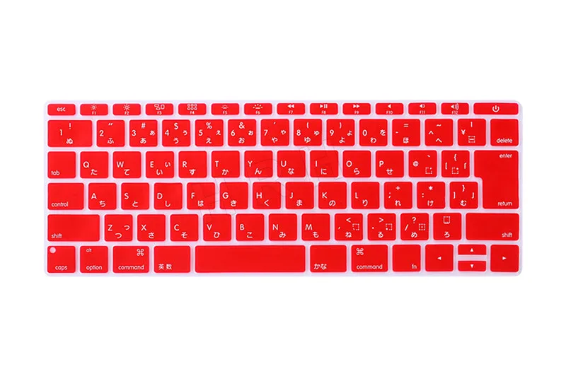 Red HRH Японский силиконовый чехол кожи для Macbook New Pro 1" A1708(версия, без Touch Bar) Mac 12" A1534 JP Версия - Цвет: Red