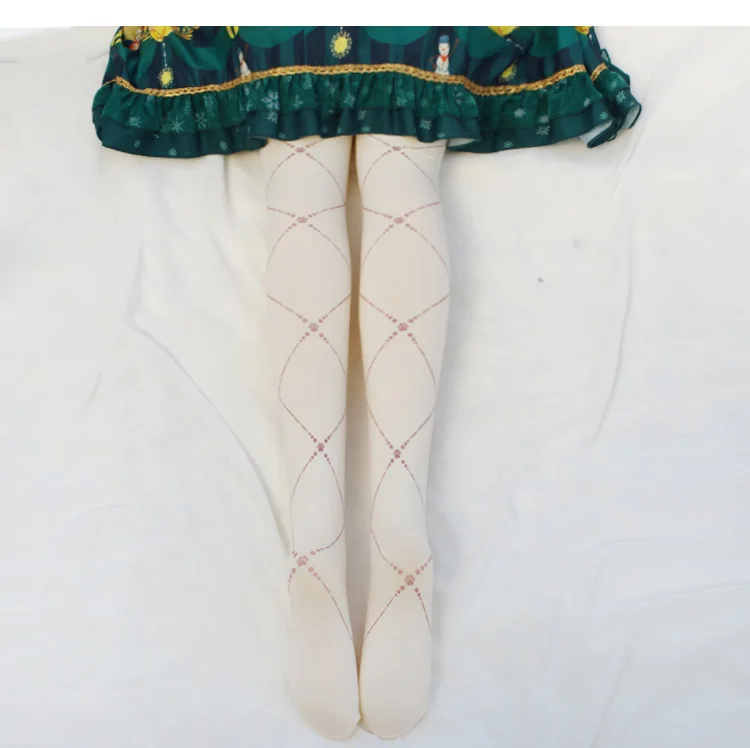 Красивые женские вельветовые колготки с кроликом и созвездиями Симпатичные в