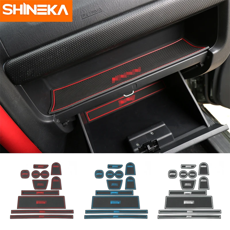 

SHINEKA Car Gate Slot Mats Anti-Slip Door Groove Mat Water Proof Pad for Suzuki Jimny Left Hand Drive Car Accessories Styling
