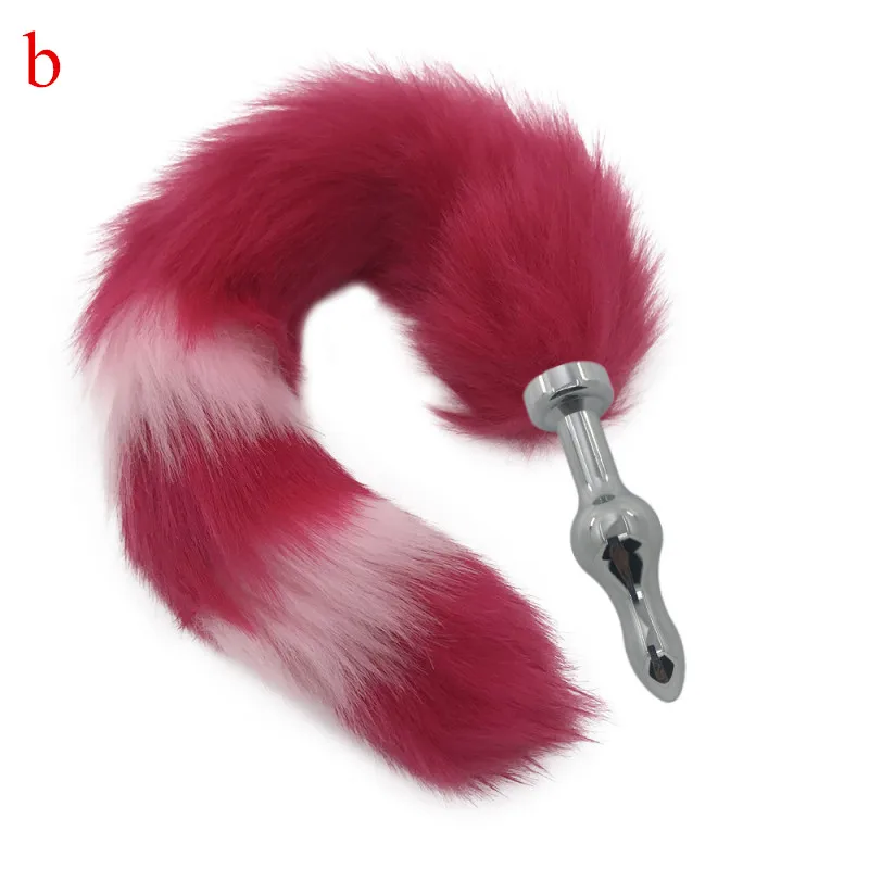 Stainless Steel Anal Sex Toys Faux Fox Tail Plug Sexy Romance Adult Games Butt for Woman Men H8-197G | Красота и здоровье