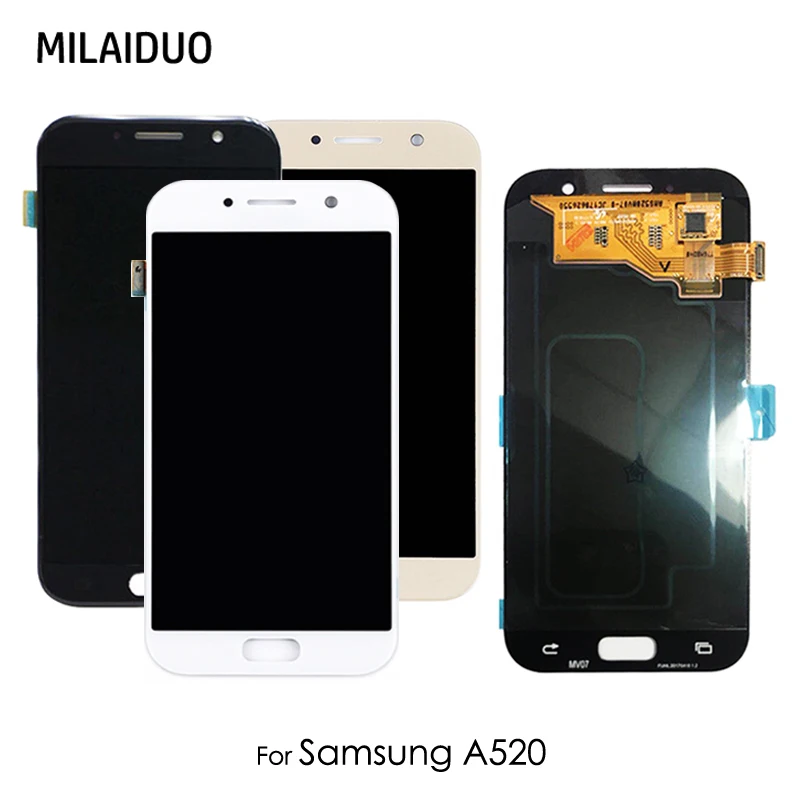 AMOLED для Samsung Galaxy A5 2017 A520 A520F SM ЖК дисплей Супер OLED сенсорный экран дигитайзер