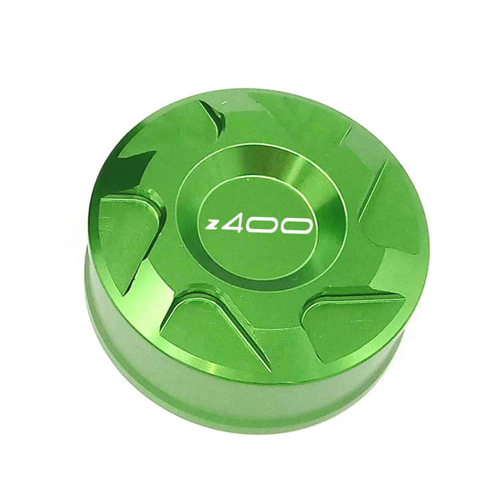 

For KAWASAKI Z400 Z 400 2019 2020 Green Aluminum Motorcycle Accessories Rear Brake Fluid Reservoir Cover Cap CNC With Logo