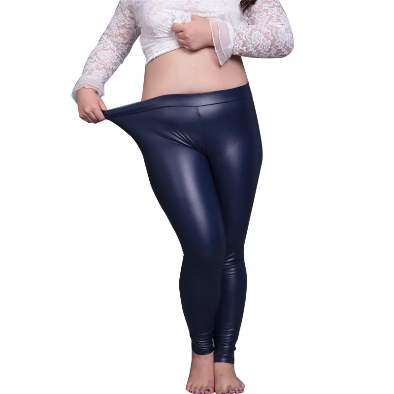 Женские леггинсы из искусственной кожи большие размеры XL XXL Сексуальные