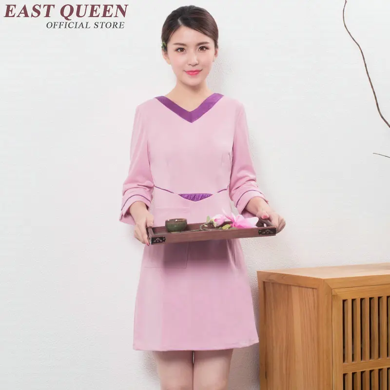 

Spa uniform High quality Beautician Work Clothing Summer costume SPA Uniform Beauty Sets Career Work Wear AA2945 Y