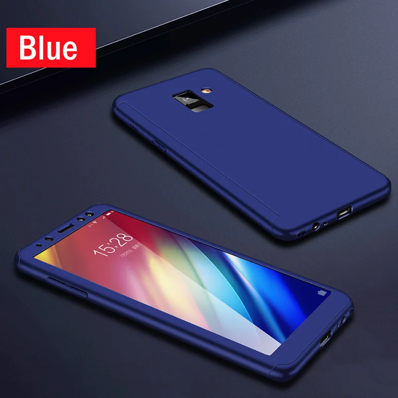 Синий 360 полный защитный чехол для телефона для samsung Galaxy S10 5G S10E S10 S9 плюс A40 A50 A70 M10 M20 A10 A30 A6 A8 плюс A9 A7 чехол - Цвет: Синий