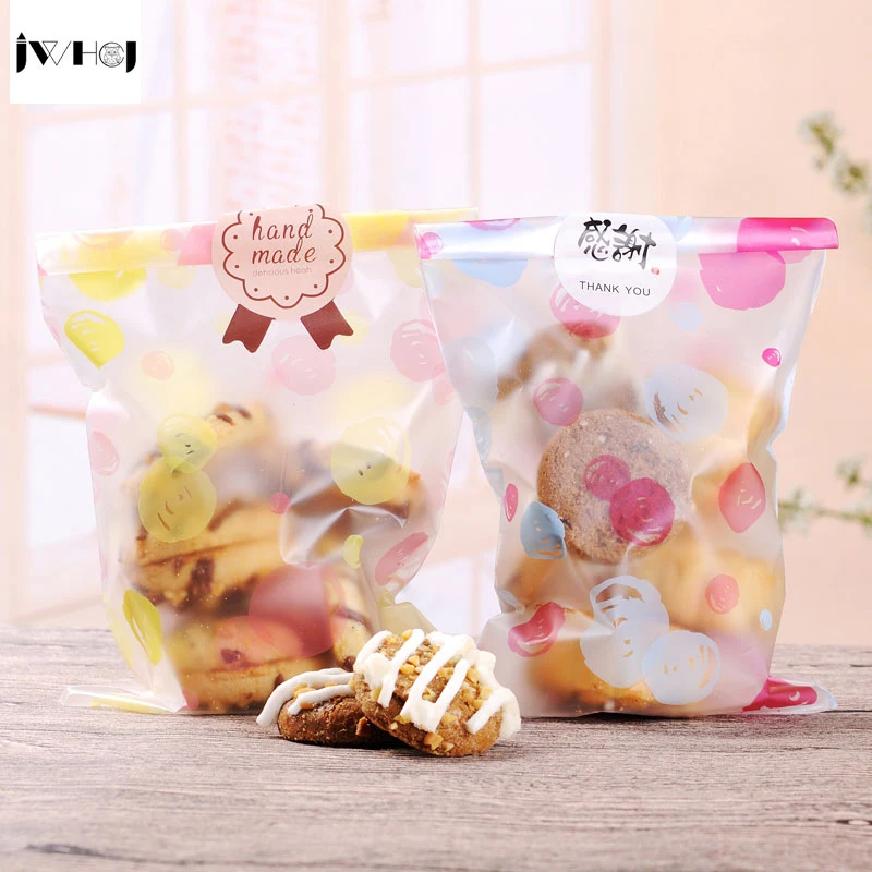 50 шт./лот цветные пузырьки клейкая сумка печенье сделай сам подарочные пакеты для