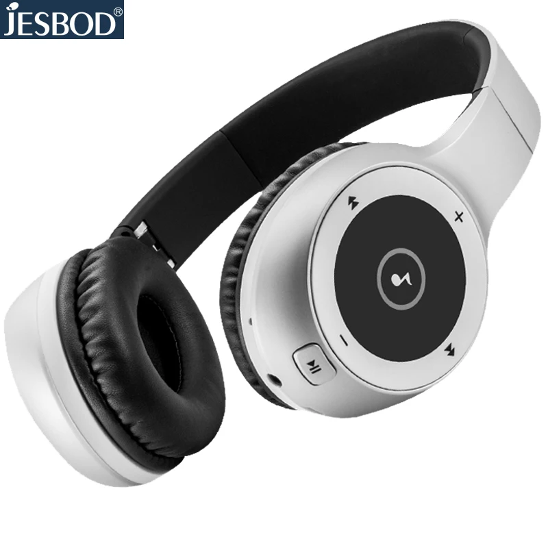 Jesbod J1 Bluetooth наушники беспроводные 3D стерео гарнитура с микрофоном TF карты 3.5 AUX для