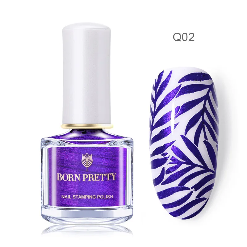 BP-Q02 BORN PRETTY 6 мл неоновые, флюоресцентные штамповки для ногтей зеленый желтый маникюр Лак для ногтей печать конфетный лак для ногтей - Color: BP-Q02