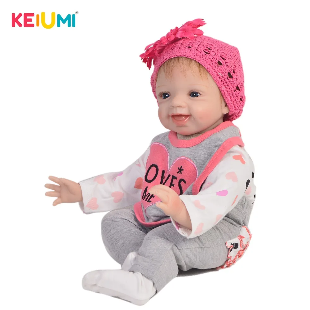 KEIUMI Милая 22 дюймовая Кукла Reborn Baby Doll Реалистичная модная детская кукла Принцесса