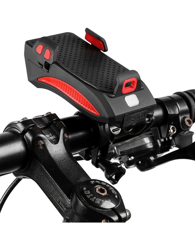 WEST BIKING велосипедный светильник, заряжаемый от USB, флэш-светильник, держатель для телефона, велосипедная лампа 2000/4000 мАч, внешний аккумулятор, велосипедный рожок, светодиодный светильник