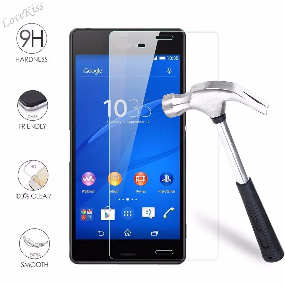 9H Закаленное стекло Защитная пленка для экрана Sony Xperia E5 E4 E4g E3 Z3 Z4 Z5 Compact T3 XP C3 C4 X C5 M2
