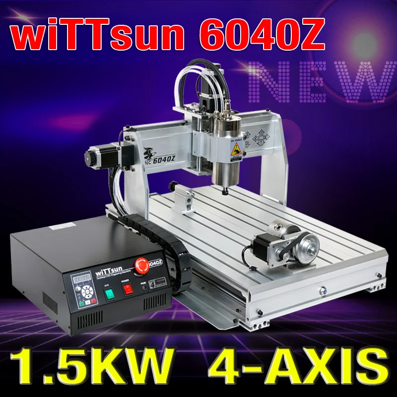 USB! CNC 6040 4 оси 1500 Вт маршрутизатор cnc гравер/cnc гравировальный фрезерный и