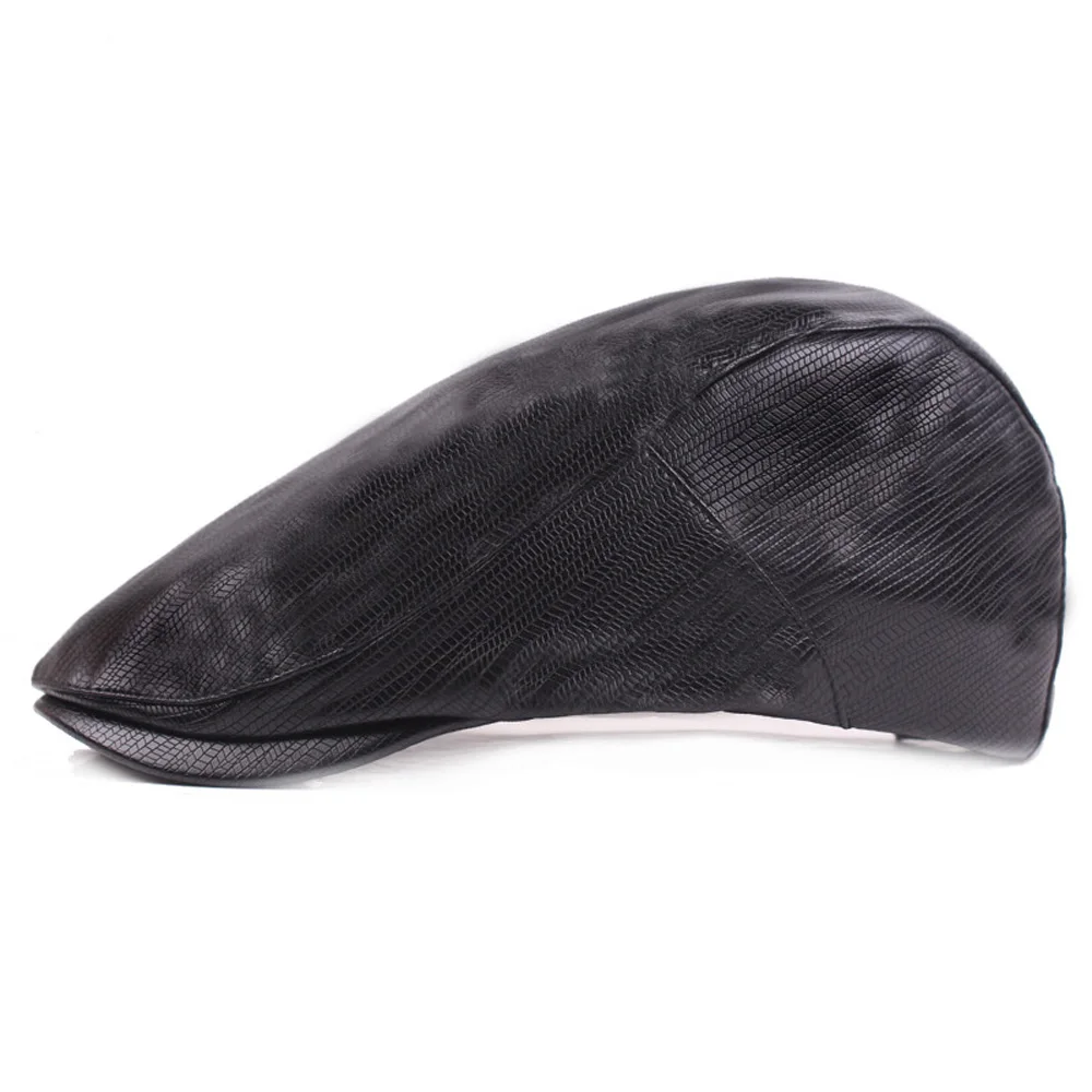 Мужская искусственная кожа вождения Гольф шляпа в стиле Гэтсби высокое качество газетный берет Кепка Новинка CSHAT0257
