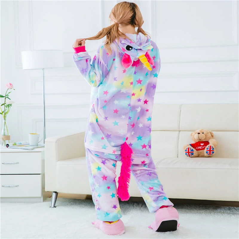 Оптовая продажа животных Rainbow Star Единорог Onesie для взрослых унисекс Косплэй