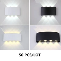50pcs cob wall lamp 6w 8w waterproof surface mounted led wall light modern luminaire wall lamps living room stairs decoration