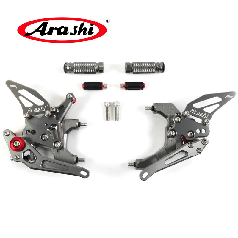 Для DUCATI 959 Panigale- CNC Rider Регулируемые подножки для ног Rearset подставки для ног серебро черное золото алюминий - Цвет: Gray