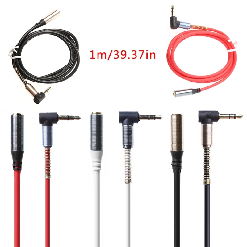1M 3.5MM Jack 90 Degree Right Angle Male To Female Audio Stereo Aux Cable Cord | Электроника