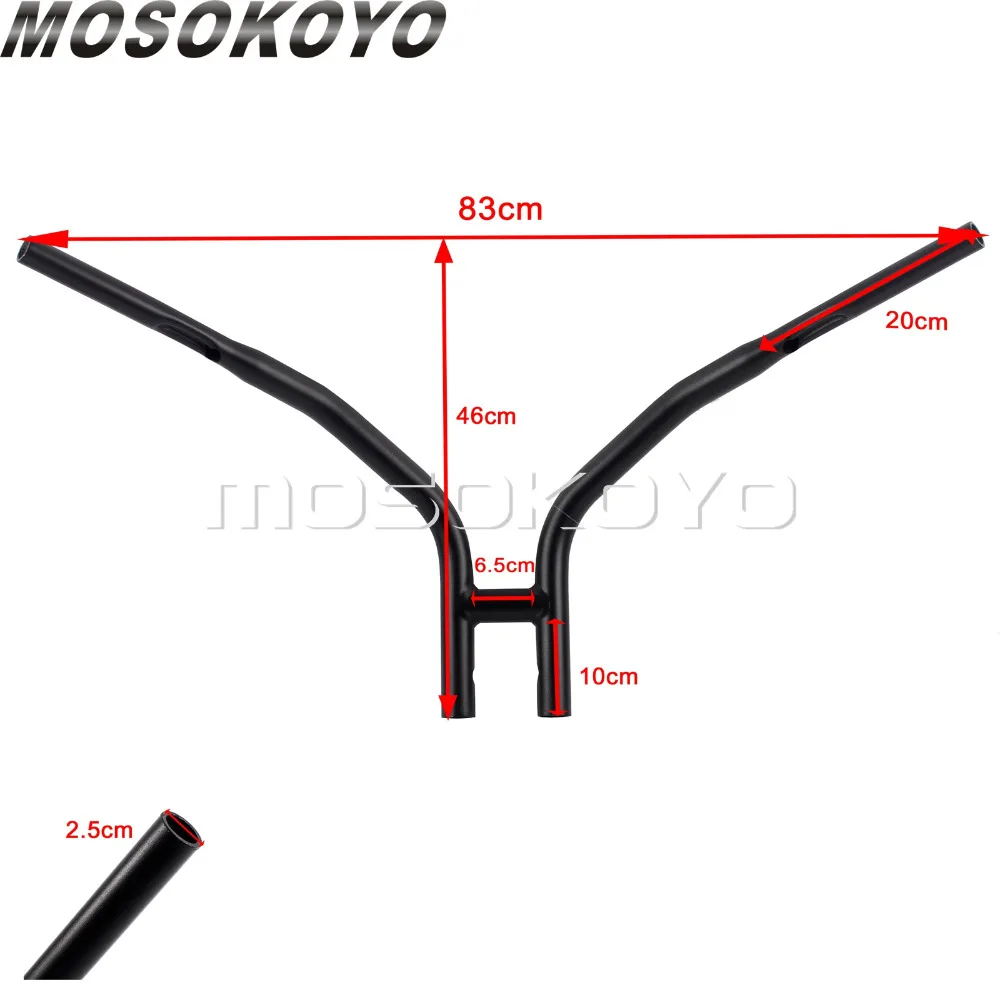 Мотоцикл 1 1/4 &quotдо 1&quot Пользовательские Т бар Drag Window для Harley Cafe Racer скремблер