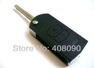 New 2 Buttons Uncut Blank Flip Remote Key Shell Case For MAZDA 3/5/6 |