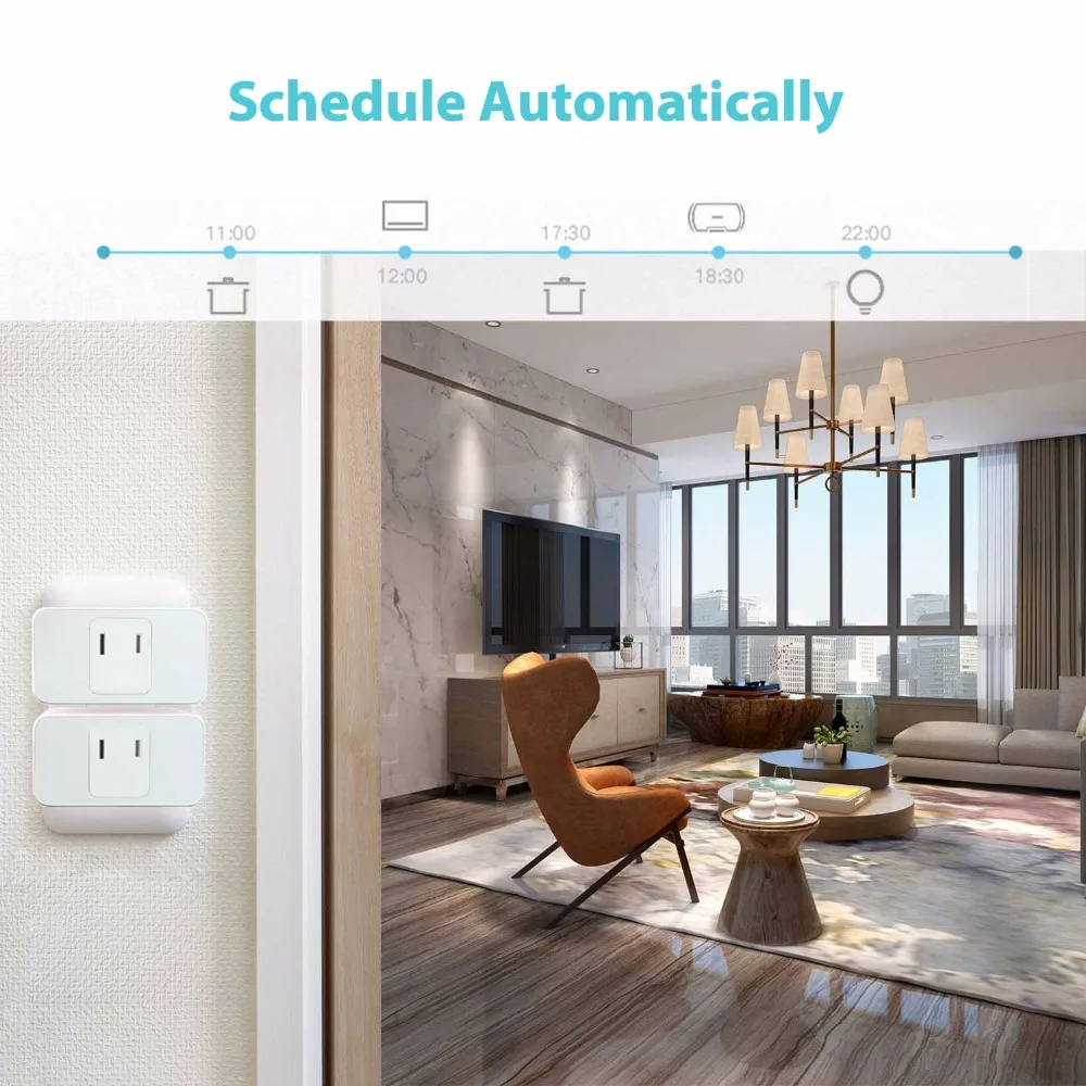 Smart WiFi Plug Mini поддержка Amazon Alexa и Google Assistant IFTTT дистанционное управление через