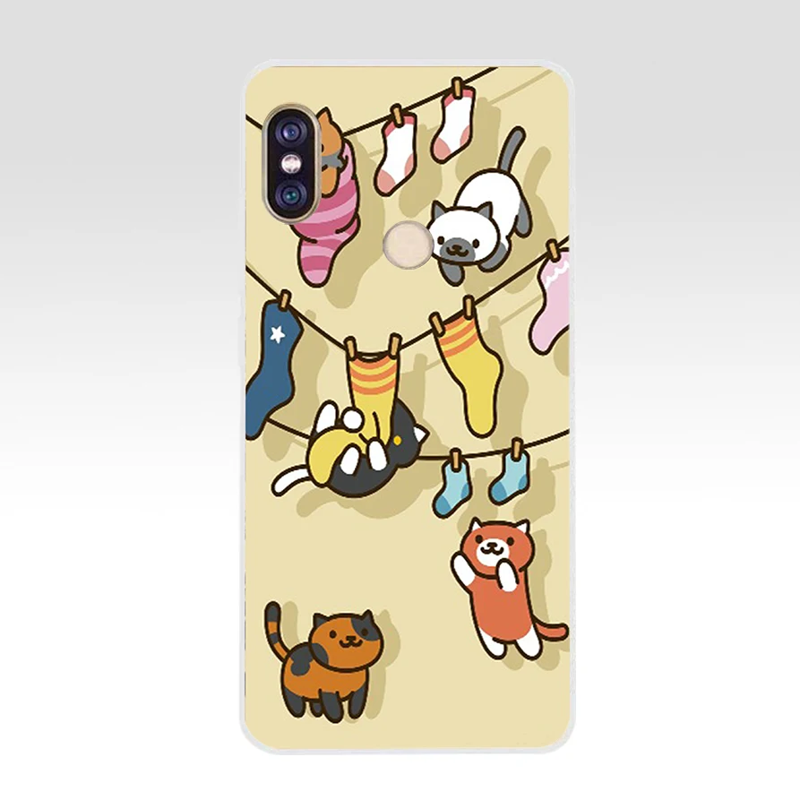 122AQ neko atsume Мягкий Силиконовый ТПУ чехол для телефона xiaomi redmi 6 pro note 5 plus 4 4x mi 8 |