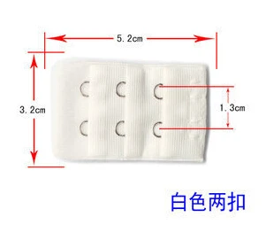 white 2 hooks Новинка, горячая Распродажа,, бюстгальтер для девушек, цветной, 2 крючка, 3 ряда, застежка, интимные аксессуары для женщин, бюстгальтер, нижнее белье - Цвет: white 2 hooks