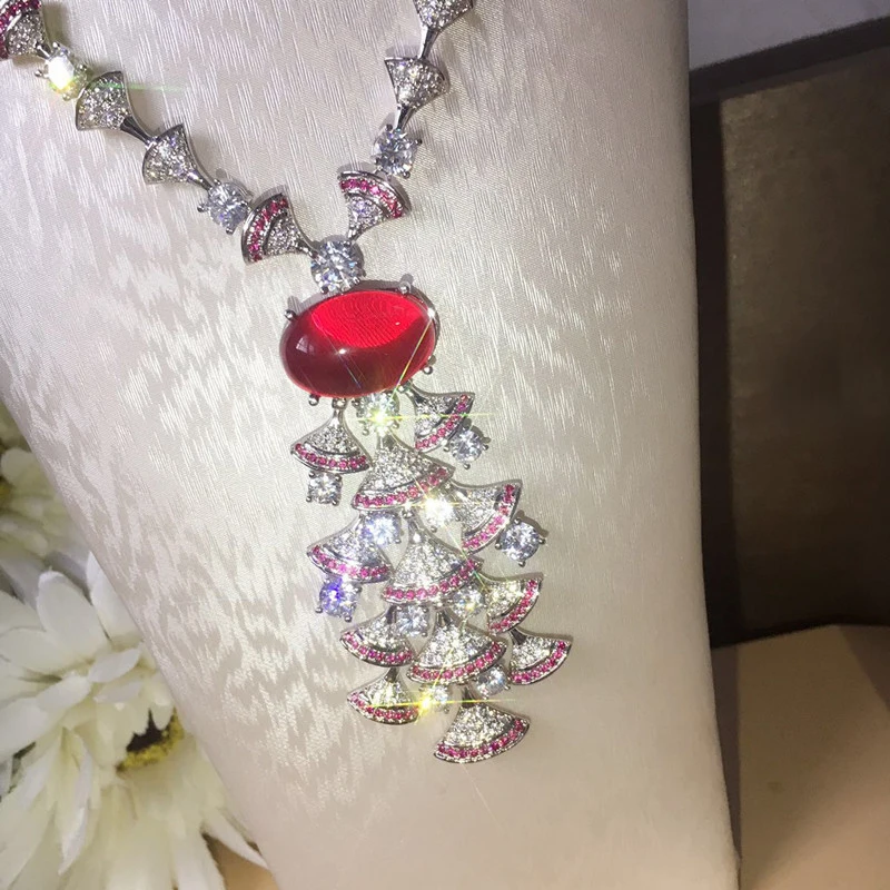 

Designer Fashion Copper Jewelry 3A Cubic Zirconia Party Necklace