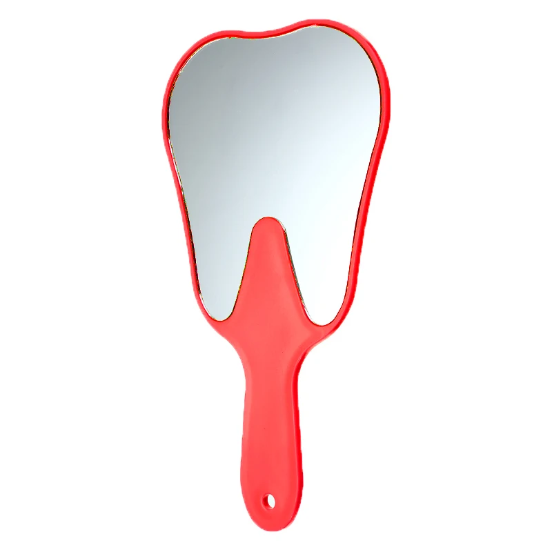 5 видов цветов в форме зуба милое пластиковое зеркало для макияжа с ручкой